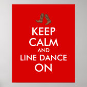 Line Dancing Geschenk Behalten Calm Dancer Cowboy Poster (Vorne)