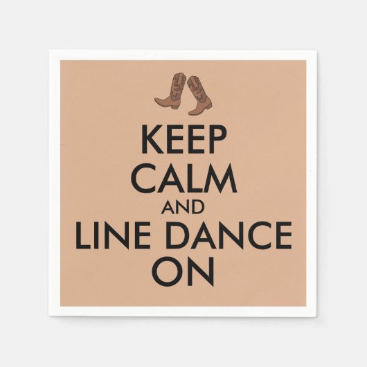 Line Dancing Geschenk Behalten Calm Dancer Cowboy Serviette (Vorderseite)