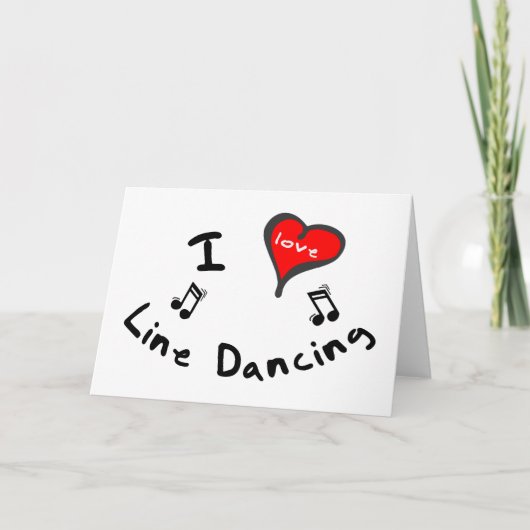 Line Dancing Gifts - I Heart Line Dancing Karte (Vorderseite)
