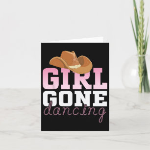 Line Dancing Girl Gone Dancing Line Tanz Western Karte