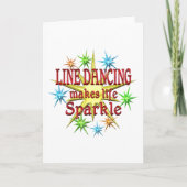 Line Dancing Glitzern Karte (Vorderseite)