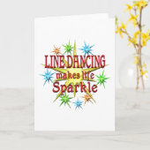 Line Dancing Glitzern Karte (Gelbe Blume)