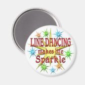 Line Dancing Glitzern Magnet (Vorderseite/Rückseite)