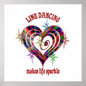 Line Dancing Glitzern Poster (Vorne)