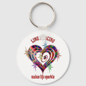 Line Dancing Glitzern Schlüsselanhänger (Vorderseite)