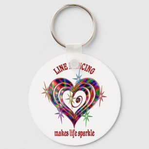 Line Dancing Glitzern Schlüsselanhänger