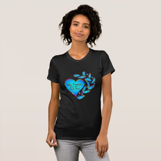 Line Dancing Happy Heart T-Shirt (Vorne ganz)