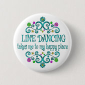 Line Dancing Happy Place Button (Vorderseite)