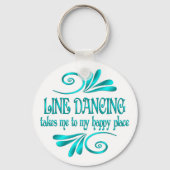 Line Dancing Happy Place Schlüsselanhänger (Vorderseite)