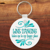Line Dancing Happy Place Schlüsselanhänger (Vorderseite)