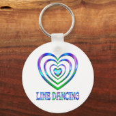 Line Dancing Hearts Schlüsselanhänger (Vorderseite)