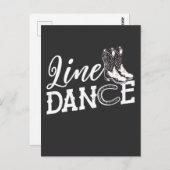 Line Dancing Horseshoe Country Line Dance Postkarte (Vorne/Hinten)