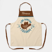 Line Dancing Is My Therapy Funny Dance Monogram  Schürze (Vorderseite)