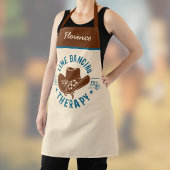 Line Dancing Is My Therapy Funny Dance Monogram  Schürze