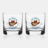 Line Dancing Is My Therapy Funny Dance  Whiskyglas (Vorderseite)