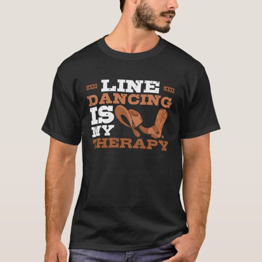 Line Dancing ist meine Therapie Country Music Line T-Shirt (Vorderseite)