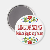 Line Dancing Joy Magnet (Vorderseite/Rückseite)