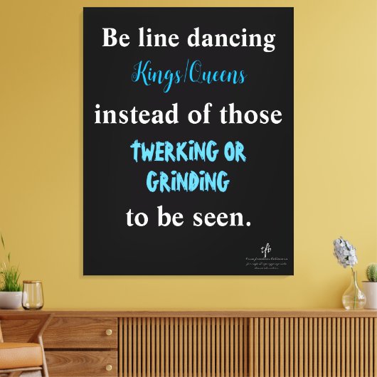 Line Dancing Kings/Queens II Leinwanddruck (Insitu (Wohnzimmer))