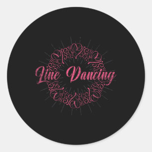 Line Dancing Line Dance 2 Runder Aufkleber