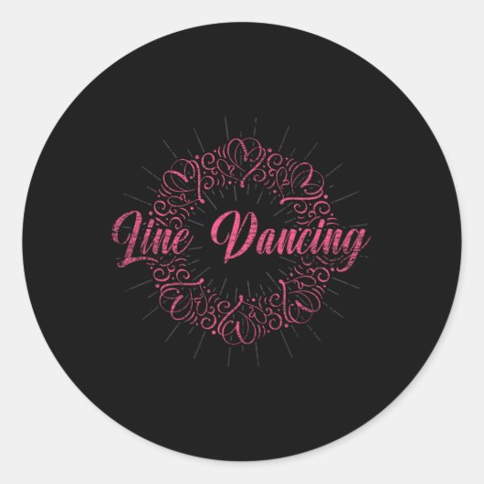 Line Dancing Line Dance 2 Runder Aufkleber (Vorderseite)