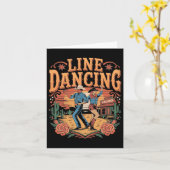 Line Dancing Line Dance Team Karte (Gelbe Blume)