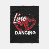 Line Dancing Lover Cowboy Valentines Day Gift Line Fleecedecke (Vorderseite)
