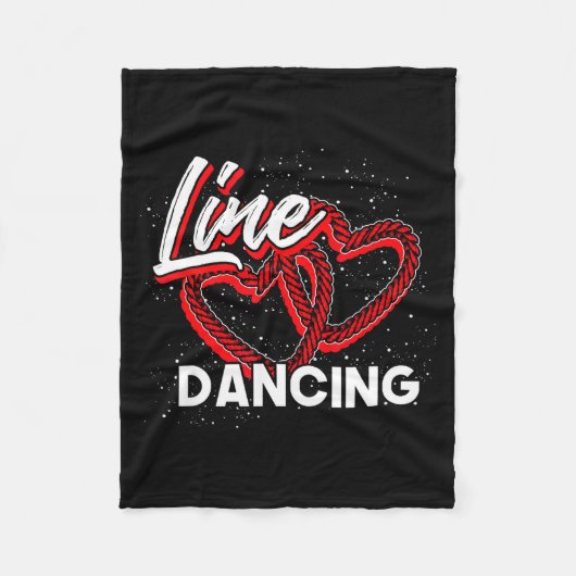 Line Dancing Lover Cowboy Valentines Day Gift Line Fleecedecke (Vorderseite)