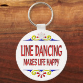 Line Dancing macht das Leben glücklich Schlüsselanhänger (Vorderseite)