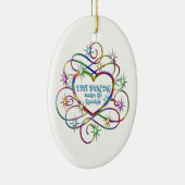Line Dancing macht das Leben spärlich Keramik Ornament (Rechts)
