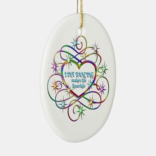 Line Dancing macht das Leben spärlich Keramik Ornament (Rechts)