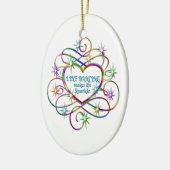 Line Dancing macht das Leben spärlich Keramik Ornament (Links)