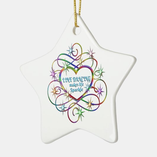 Line Dancing macht das Leben spärlich Keramik Ornament (Links)