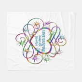 Line Dancing macht Leben sparsam Fleecedecke (Vorderseite (Horizontal))