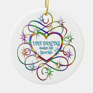 Line Dancing macht Leben sparsam Keramik Ornament
