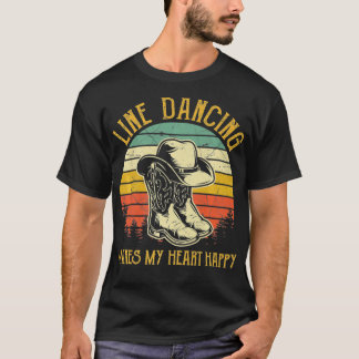 Line Dancing macht mein Herz zu einem fröhlichen H T-Shirt