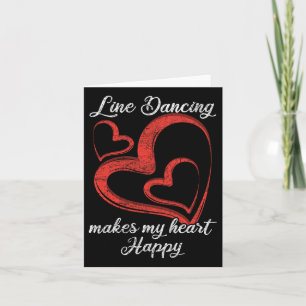 Line Dancing macht meinen Heart Happy Line Tanz 1 Karte