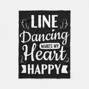 Line Dancing Makes My Heart Fleecedecke