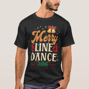 Line Dancing Merry Line Tanz Weihnachten T-Shirt