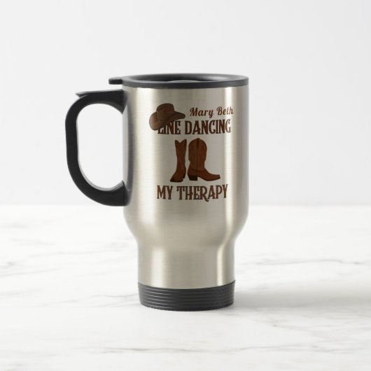 Line Dancing My Therapy Stainless Steel Tasse (Links)