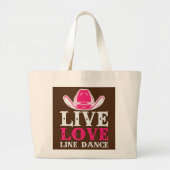 Line Dancing Quote Dance Lover Puff Text Design Jumbo Stoffbeutel (Vorne)