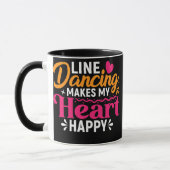 Line Dancing Quote Dancer Puppen Text Design Tasse (Links)