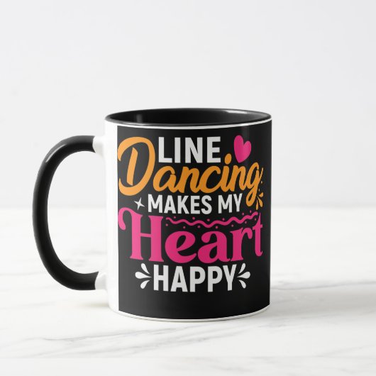 Line Dancing Quote Dancer Puppen Text Design Tasse (Links)