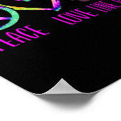 Line Dancing Tance Gefärbte Krawatte Peace Liebe L Poster (Ecke)