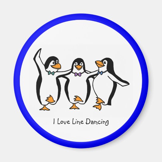 Line Dancing: Tanzpinguine Magnet (Vorne)