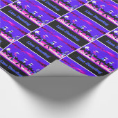 Line Dancing Western Group Blue, Black Pink Geschenkpapier (Ecke)