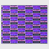 Line Dancing Western Group Blue, Black Pink Geschenkpapier (Flach)