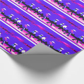 Line Dancing Western Group Blue, Black Pink Geschenkpapier (Ecke)