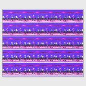 Line Dancing Western Group Blue, Black Pink Geschenkpapier (Flach)