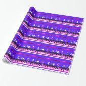 Line Dancing Western Group Blue, Black Pink Geschenkpapier (Ungerollt)