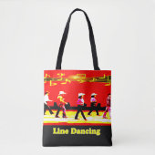 Line Dancing Western Group Red Black Tasche (Vorderseite)